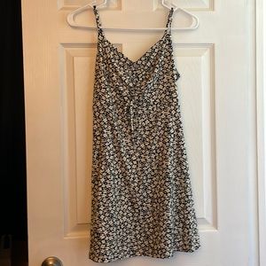 NWOT - lalaland (Nordstrom Rack) Black & Cream Floral Sundress w/ Tie Detail